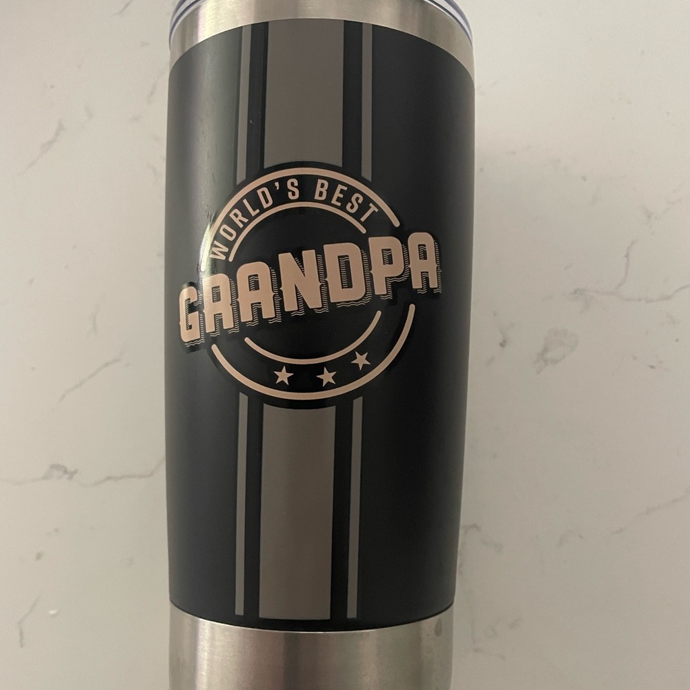 World’s Best Grandpa Tumbler Drink-ware Travel Father’s Day Gift New Stainless